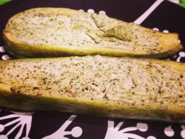 zucchine al forno con formaggio vegan